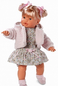 Кукла Бэбэ в розовой шубке, 48 см. (Llorens Juan S.L., L 48228veg)